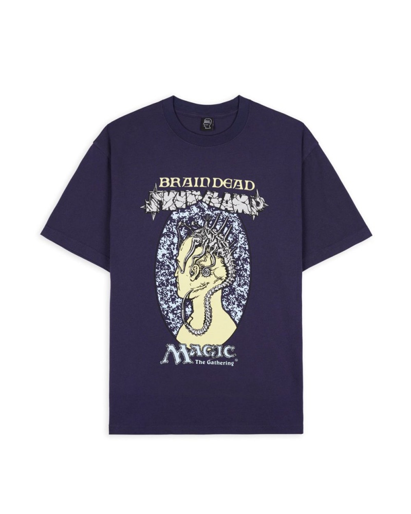 Navy Brain Dead X Magic: The Gathering Skullclamp T-Shirt | AU 4507931-GS