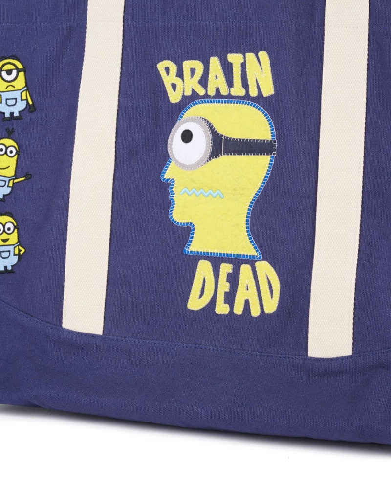 Navy Brain Dead X Minions Minion Brain Tote Bag | AU 3678192-TG