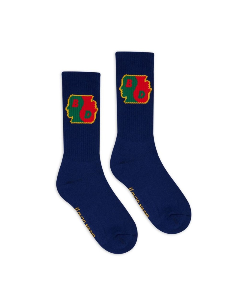 Navy Brain Dead Yin Yang Socks | AU 0634982-EI