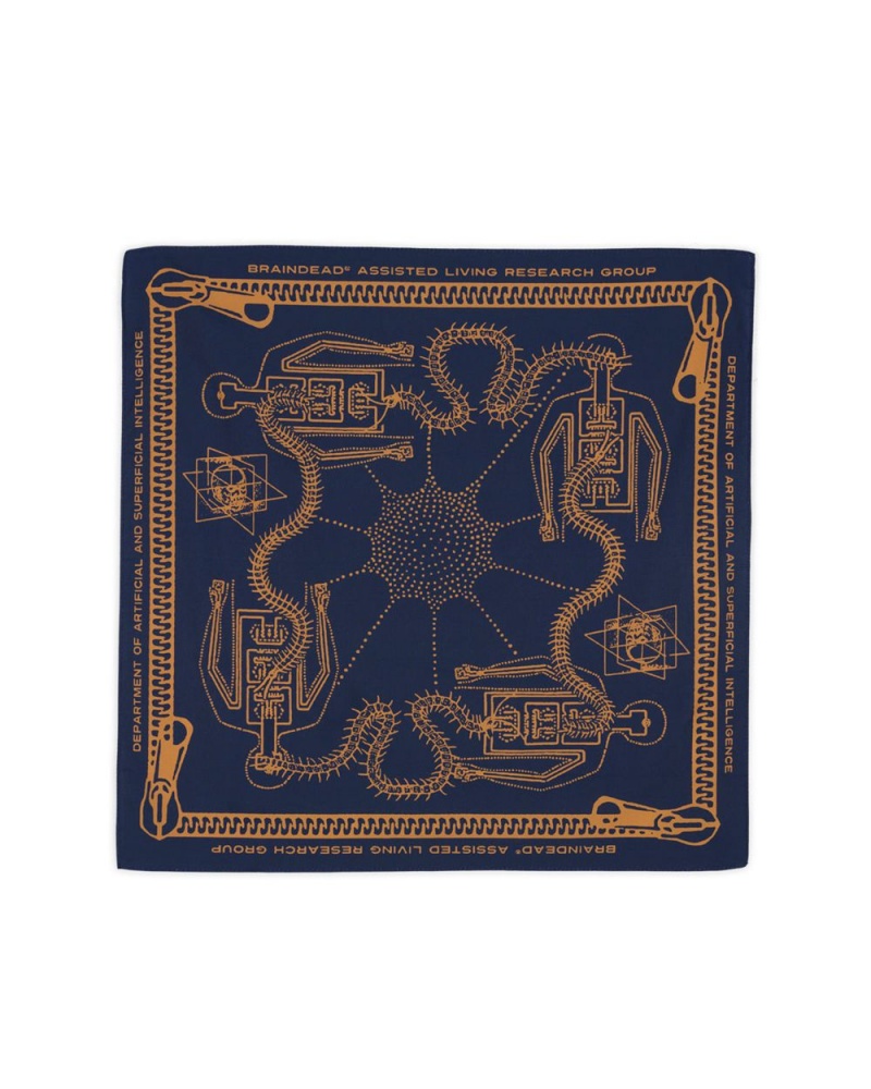 Navy Brain Dead Zipper Bandana Homeware | AU 4386071-SC