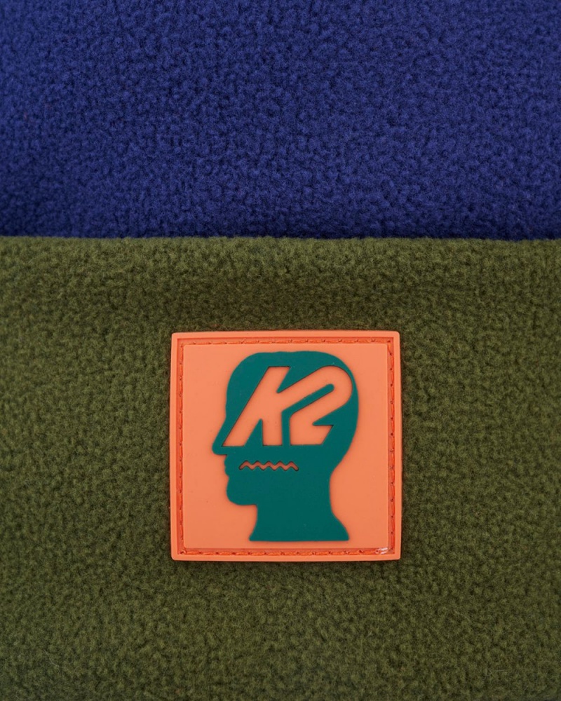 Navy Green Brain Dead X K2 Standard Polar Fleece Beanie | AU 6954028-UL