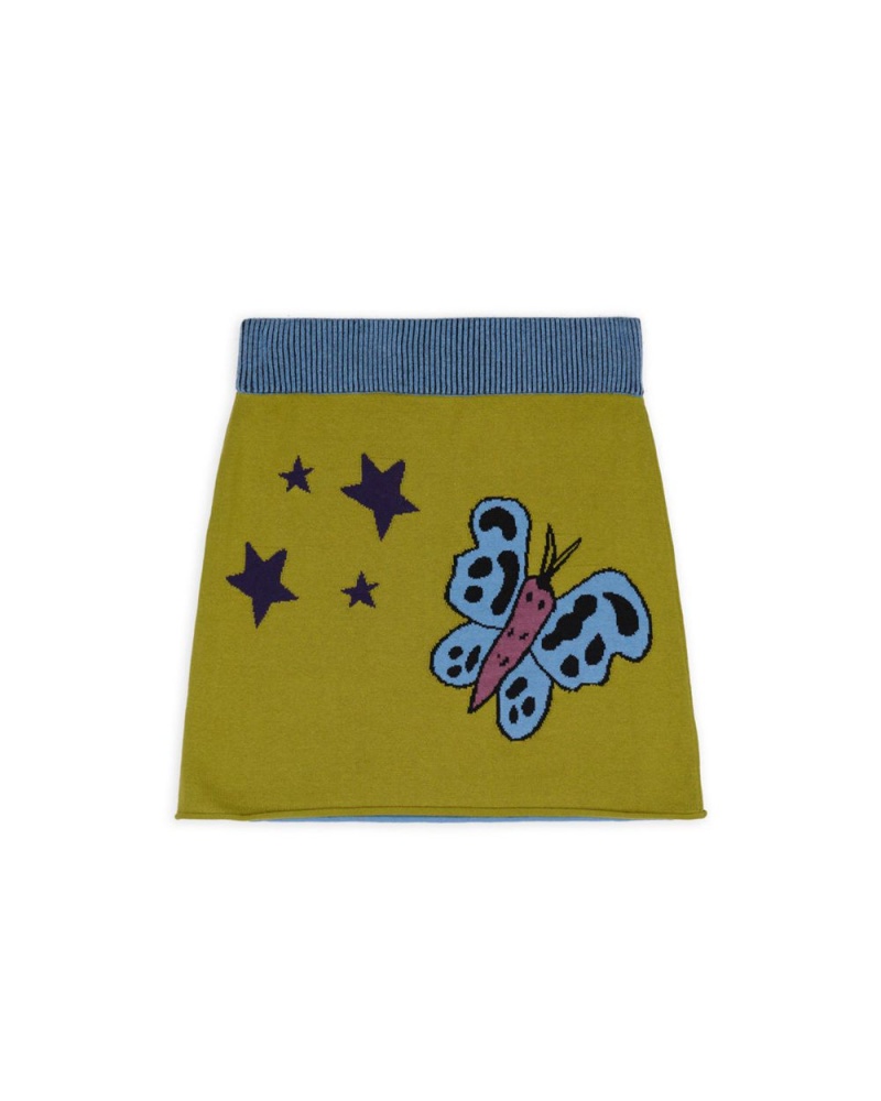 Olive Brain Dead Buggin' Out Neppy Mini Skirt | AU 0942718-FY