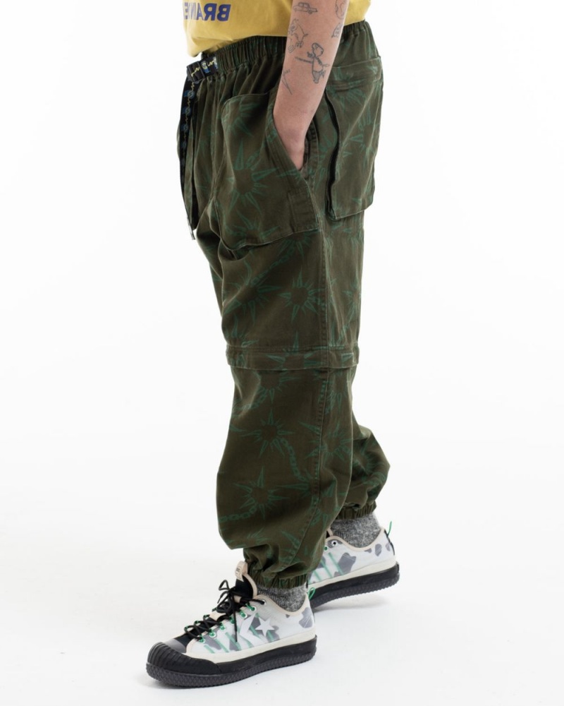 Olive Brain Dead Convertible Razor Climbing Pant | AU 6574238-MO