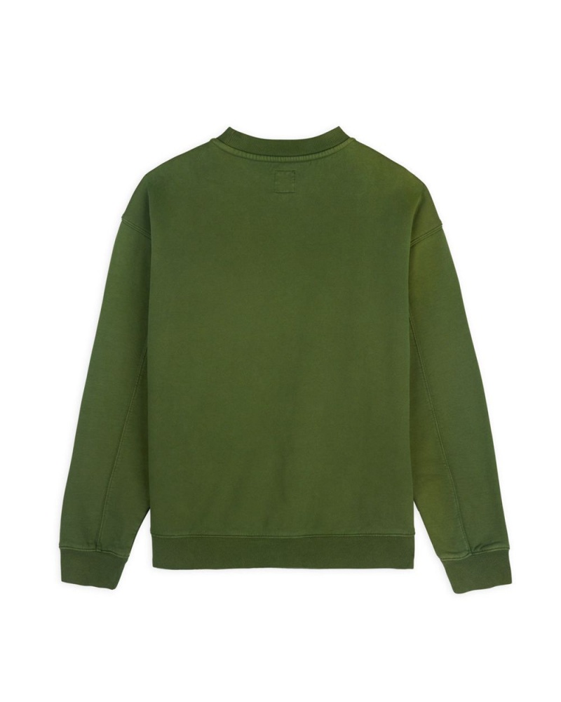 Olive Brain Dead Et Crewneck Sweatshirt | AU 5918643-BQ