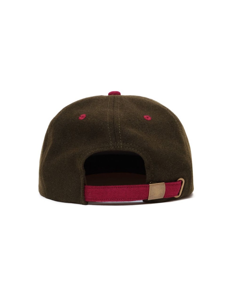 Olive Brain Dead Evil Eyes Wool Five Panel Hat | AU 2810395-FZ