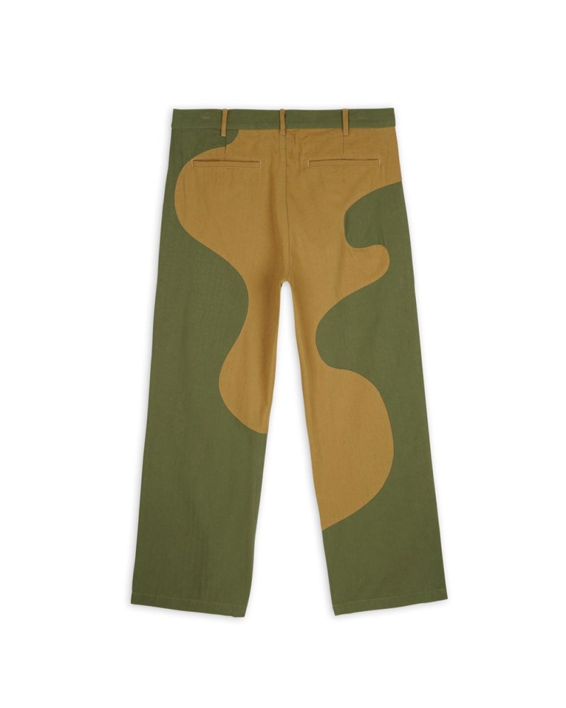 Olive Brain Dead Goop Herringbone Pant | AU 1293560-VL