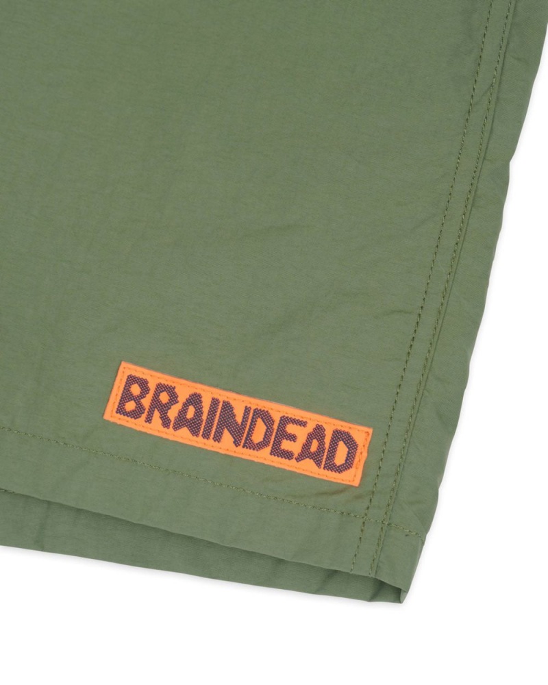 Olive Brain Dead Kickers Shorts | AU 1329407-ZA