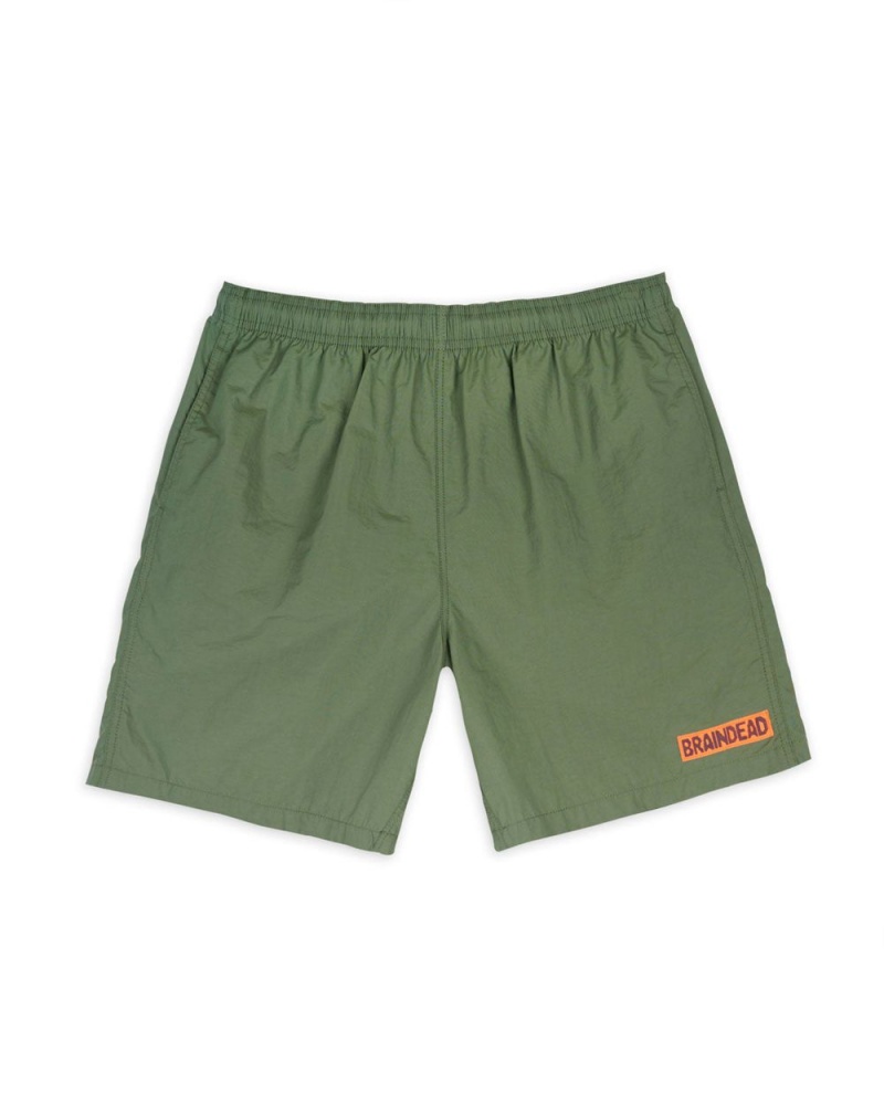 Olive Brain Dead Kickers Shorts | AU 1329407-ZA