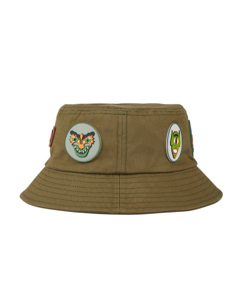 Olive Brain Dead Metal Bucket Hat | AU 0183756-TR