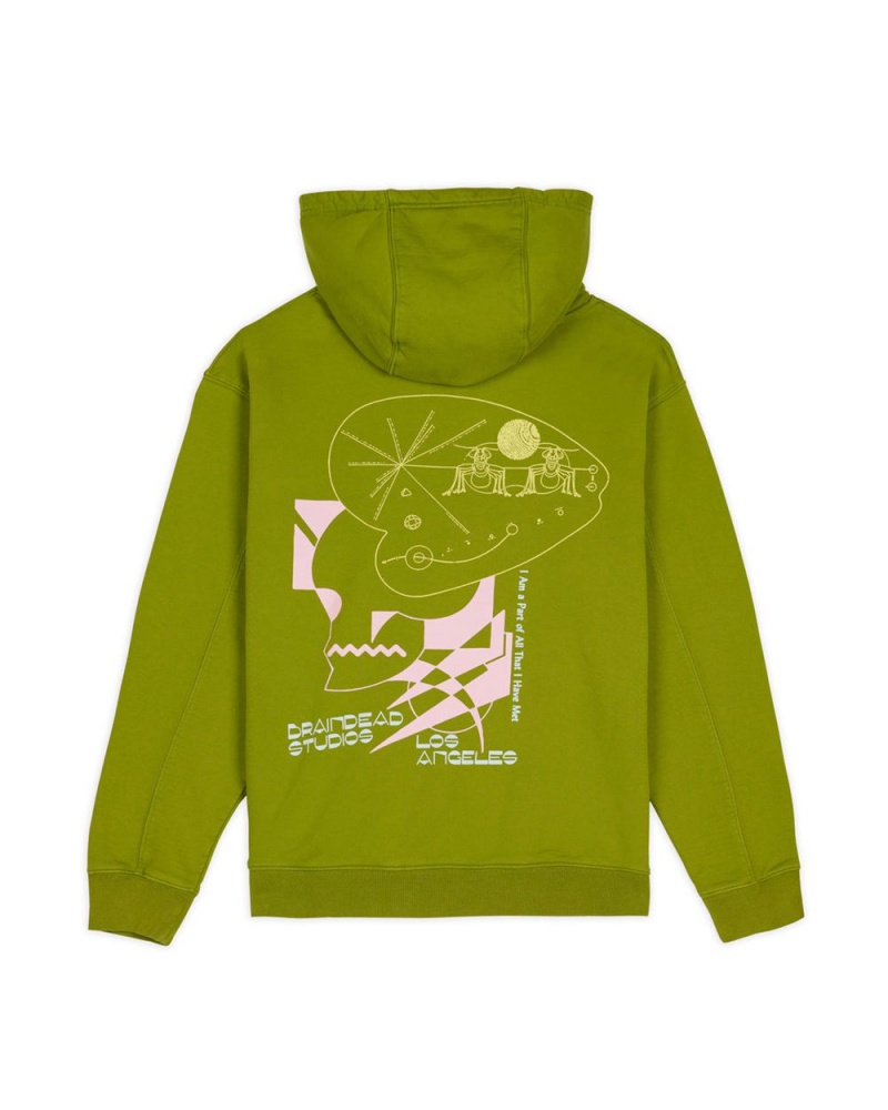 Olive Brain Dead Playing With Fire Hoodie | AU 8146073-CJ