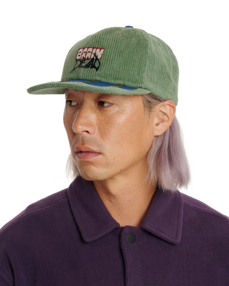 Olive Brain Dead Sludge Twill 6 Panel Cap | AU 1978542-OQ