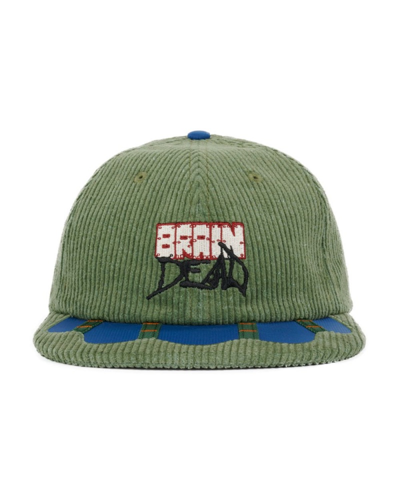 Olive Brain Dead Sludge Twill 6 Panel Cap | AU 1978542-OQ