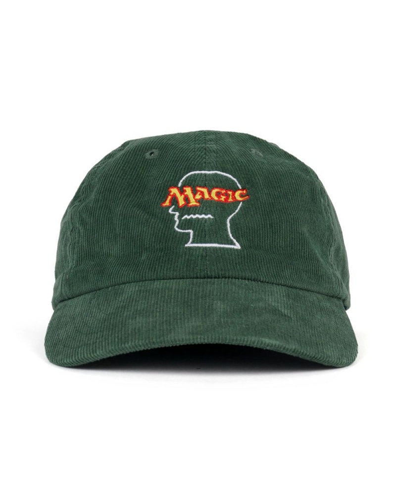 Olive Brain Dead X Magic: The Gathering Logo Lockup Corduroy Hat | AU 4950283-KX