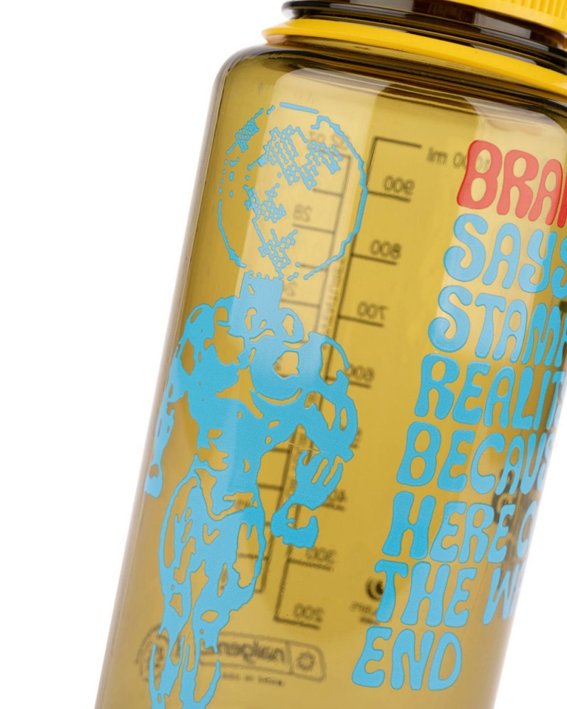 Olive Yellow Brain Dead Stamp Out Reality Nalgene 32oz Wide Mouth Homeware | AU 2417309-KA