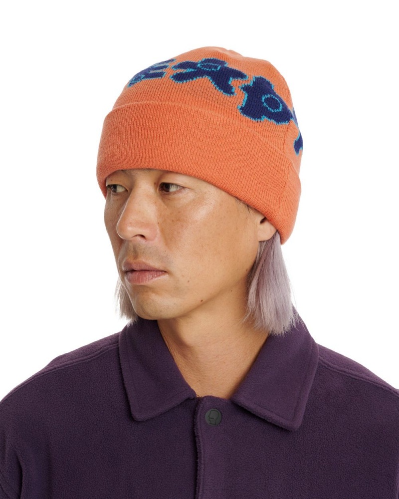 Orange Brain Dead Amoeba Wool Beanie | AU 8739561-LS