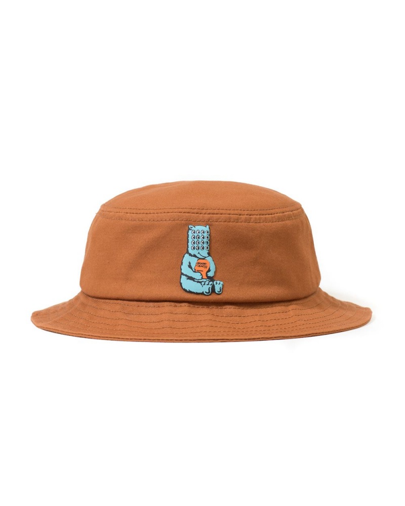 Orange Brain Dead Bear Brain Kids Bucket Hat | AU 1672349-DM