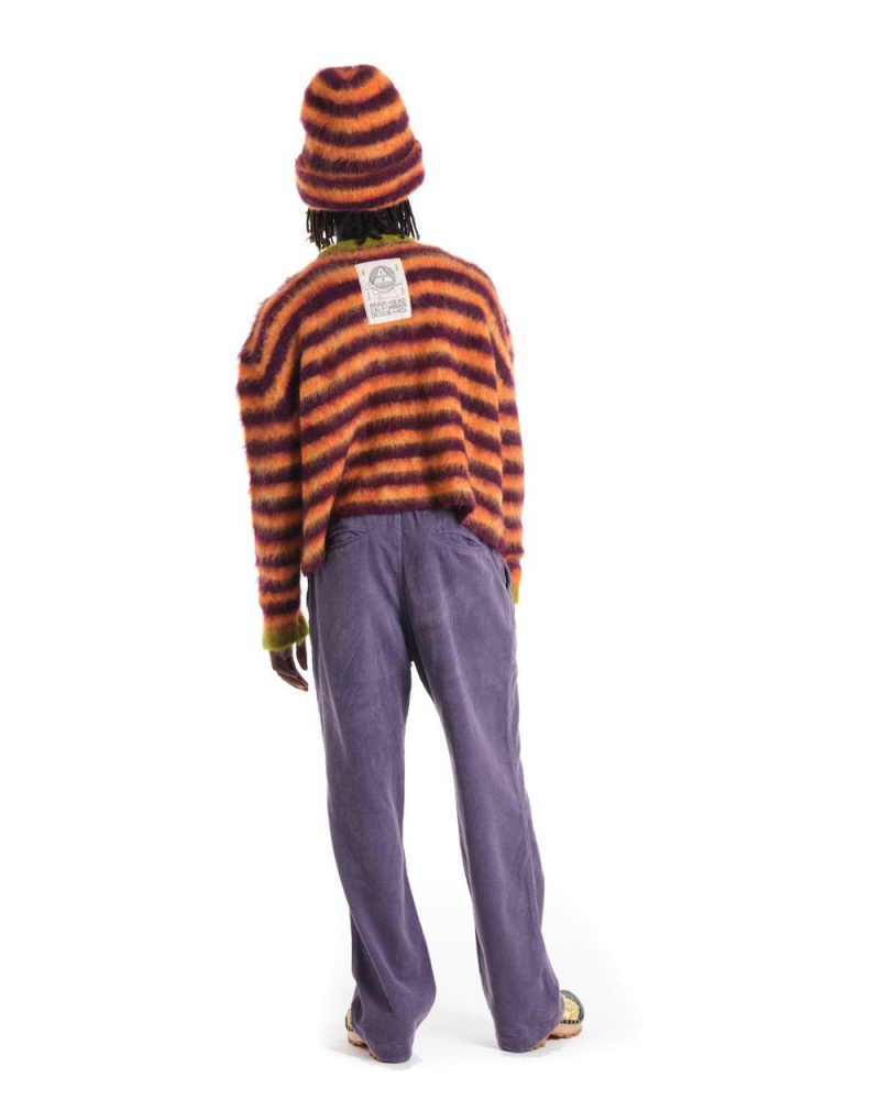 Orange Brain Dead Boxy Knit Stripe Sweater | AU 1498257-TX