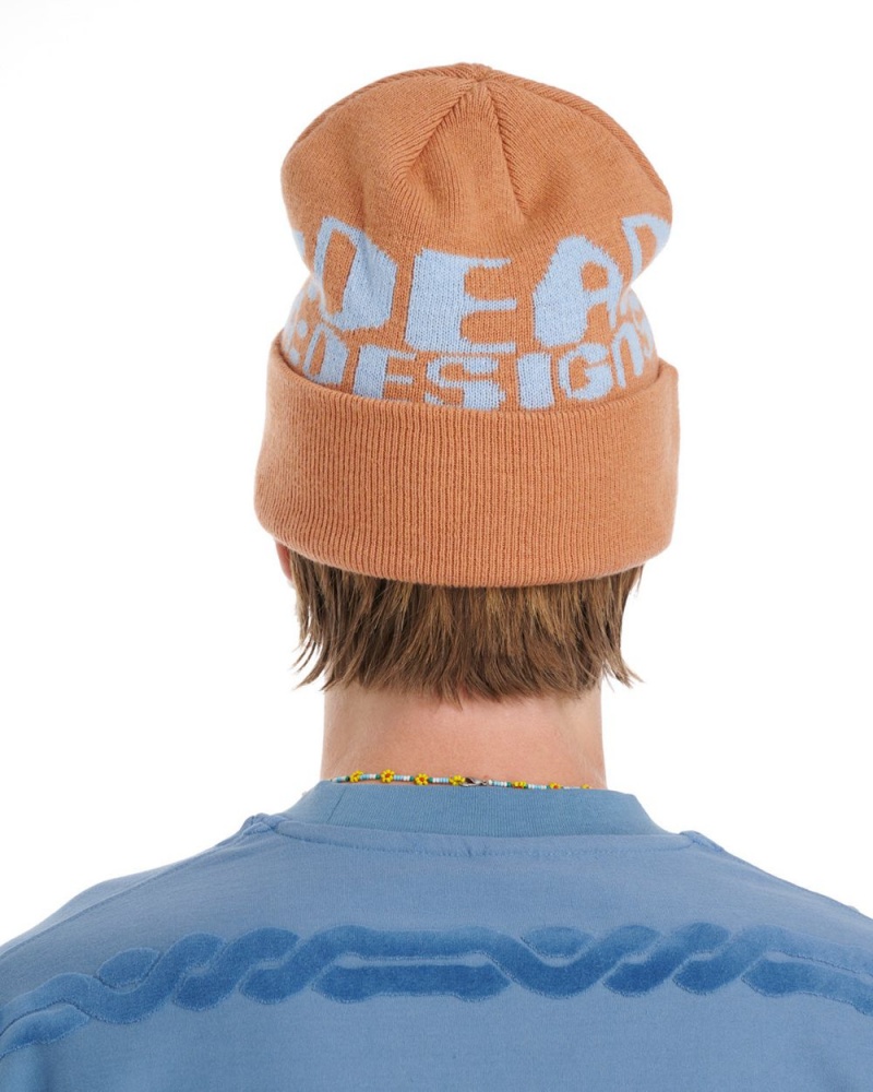 Orange Brain Dead Californian Design Beanie | AU 5082649-ZD