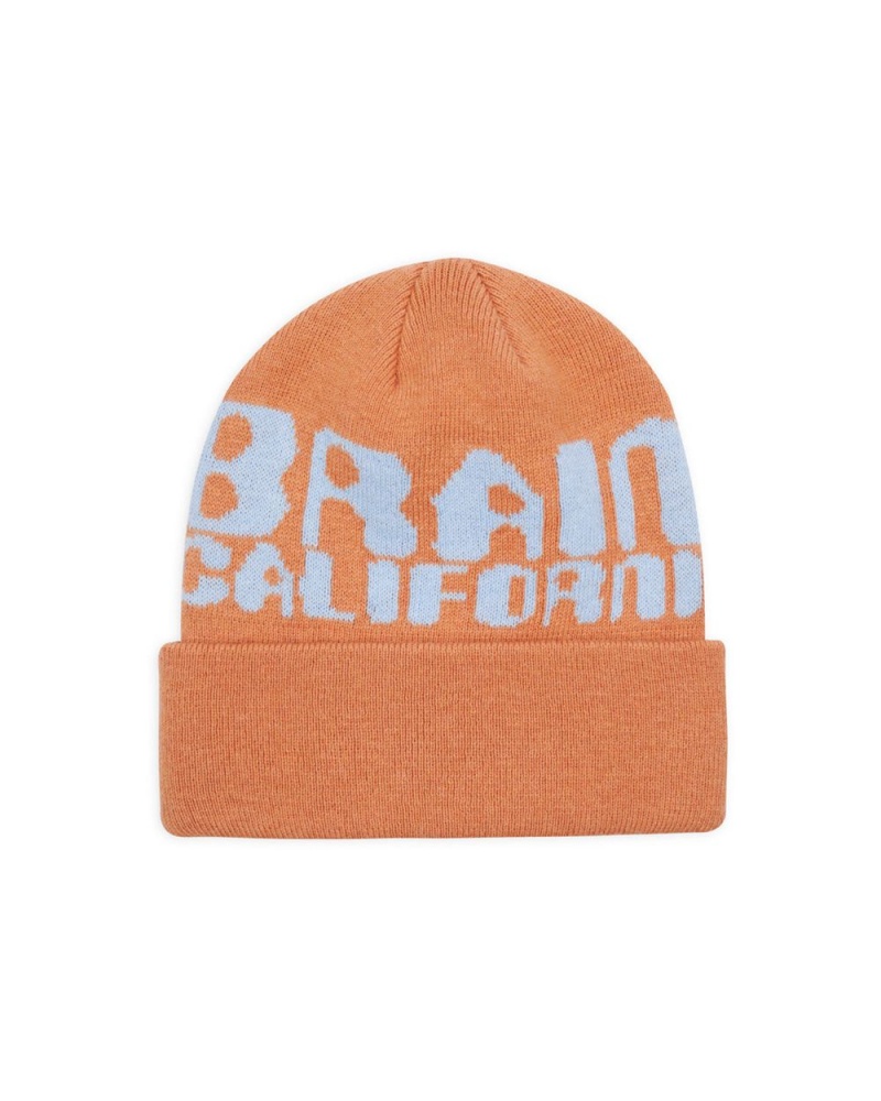 Orange Brain Dead Californian Design Beanie | AU 5082649-ZD