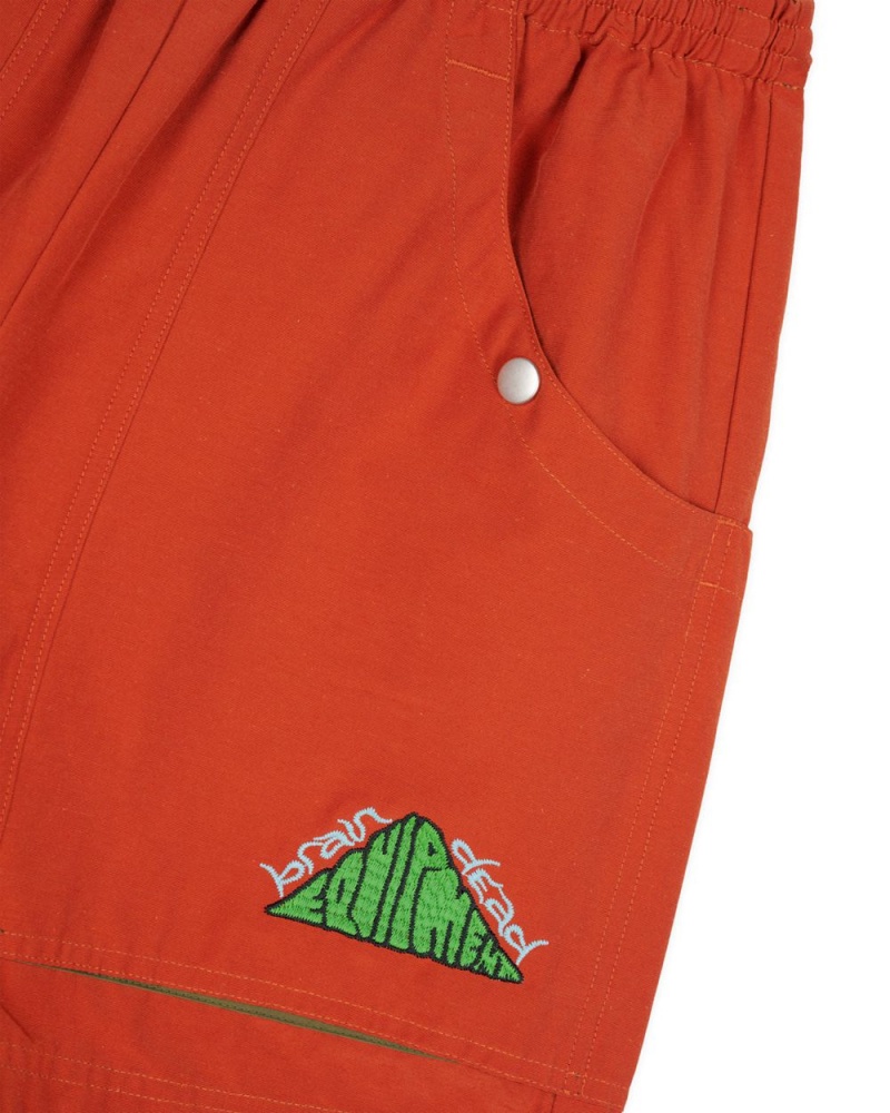 Orange Brain Dead Cotton Nylon Utility Shorts | AU 4739568-BC