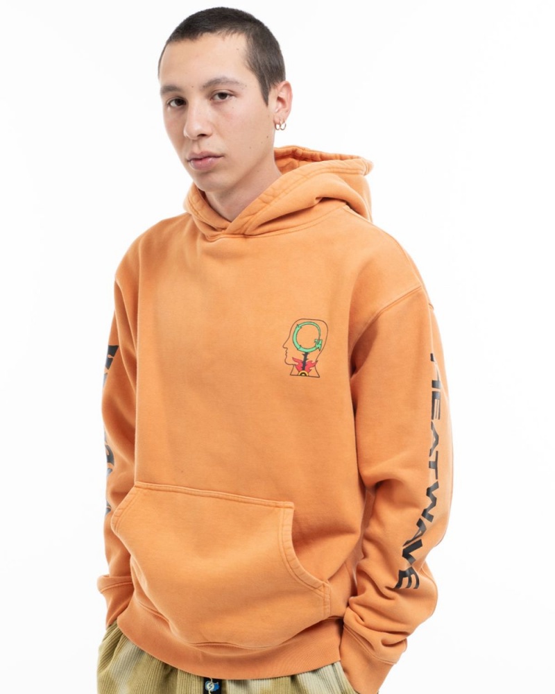 Orange Brain Dead Heatwave Sweatshirt Hoodie | AU 6517023-GI