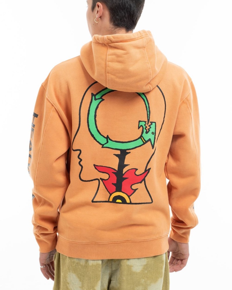 Orange Brain Dead Heatwave Sweatshirt Hoodie | AU 6517023-GI