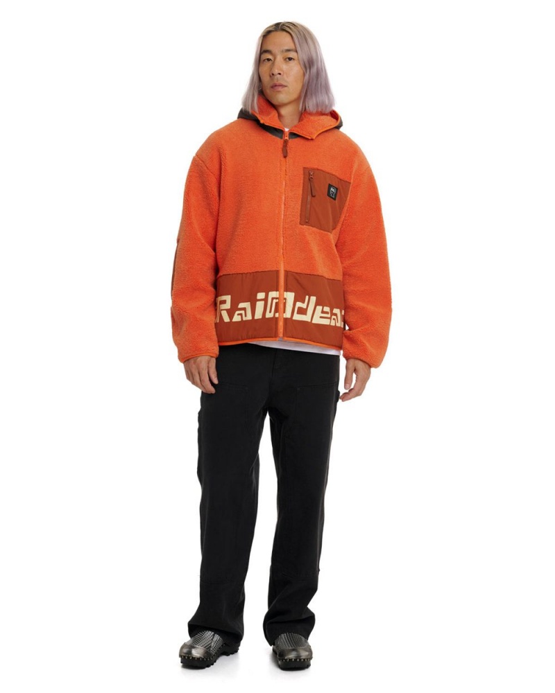 Orange Brain Dead Levels Sherpa Full Zip Jacket | AU 1843627-UF