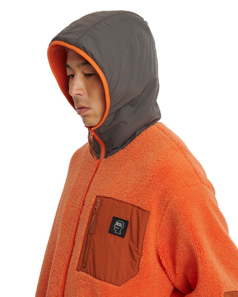 Orange Brain Dead Levels Sherpa Full Zip Jacket | AU 1843627-UF