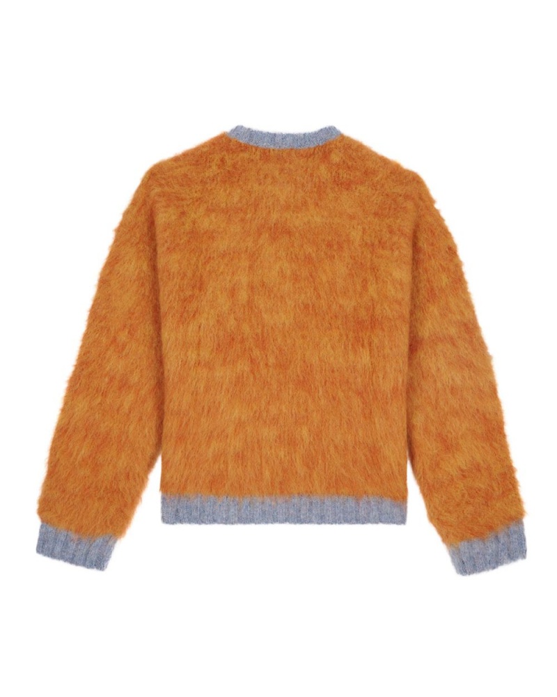 Orange Brain Dead Marled Alpaca Crewneck Sweater | AU 7912864-YM