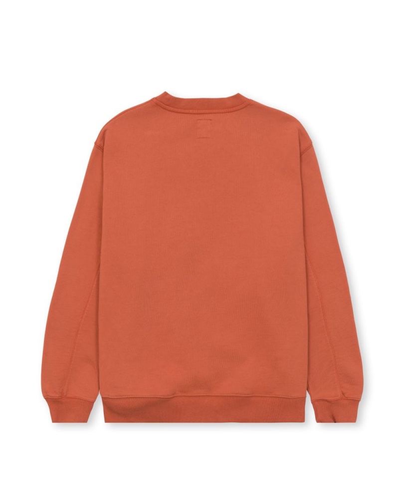 Orange Brain Dead Movement Crewneck Sweatshirt | AU 7346951-LE