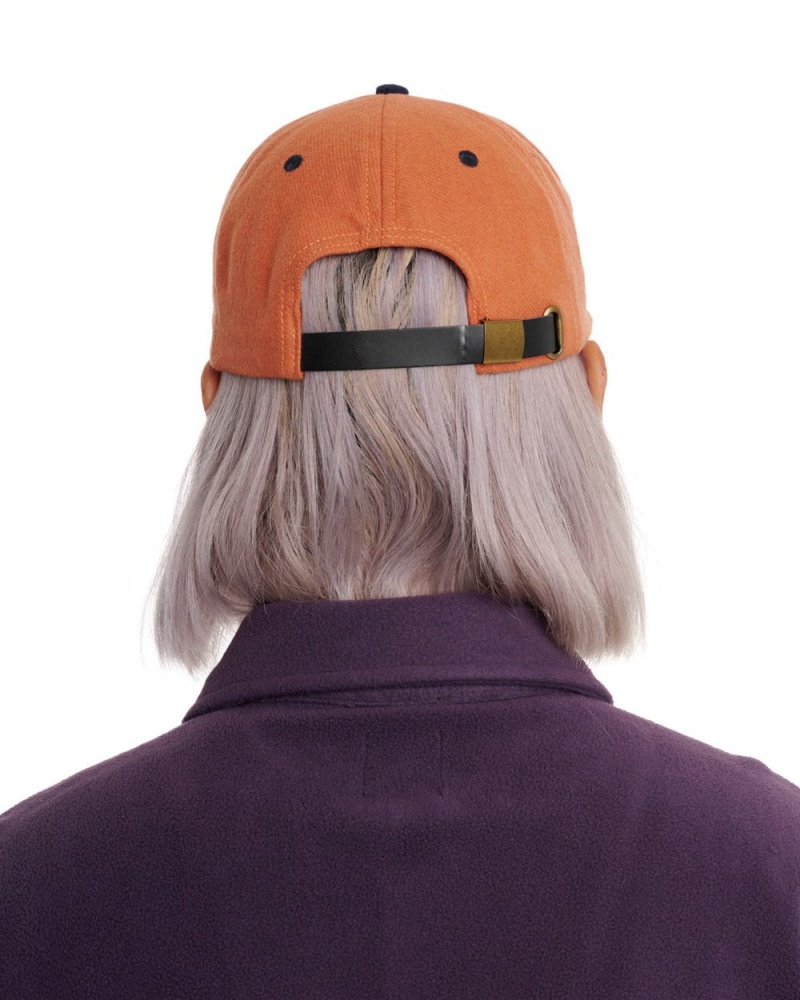 Orange Brain Dead Plato Wool 6 Panel Cap | AU 0963721-IJ