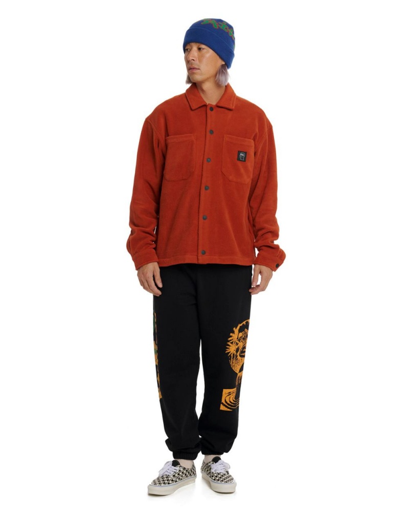 Orange Brain Dead Polar Fleece Climber Shirt | AU 1437920-WU