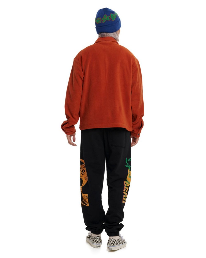 Orange Brain Dead Polar Fleece Climber Shirt | AU 1437920-WU