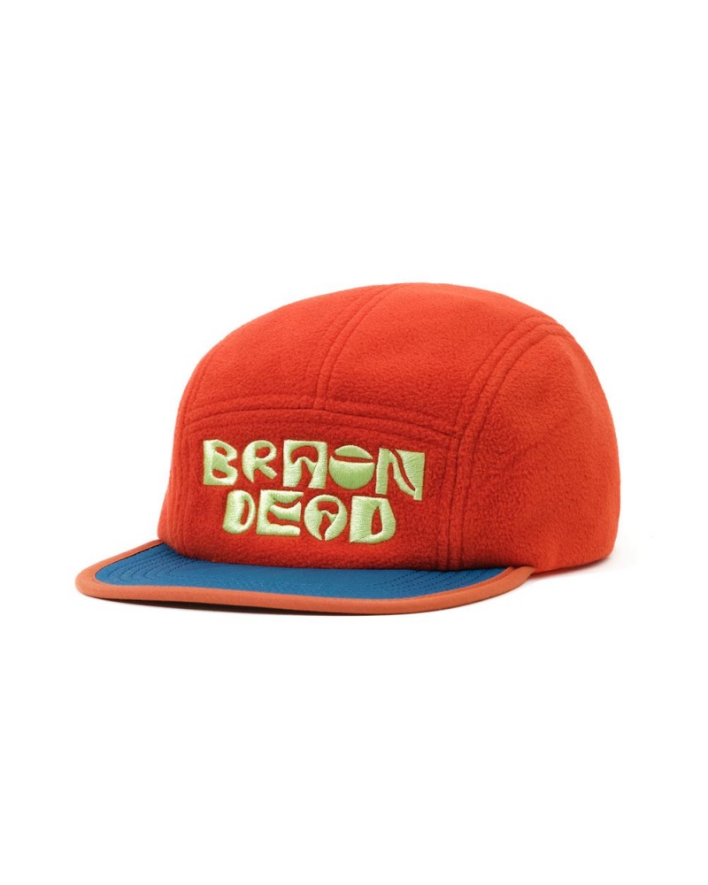 Orange Brain Dead Shroomin Polar Fleece Camp Hat | AU 4210783-KY