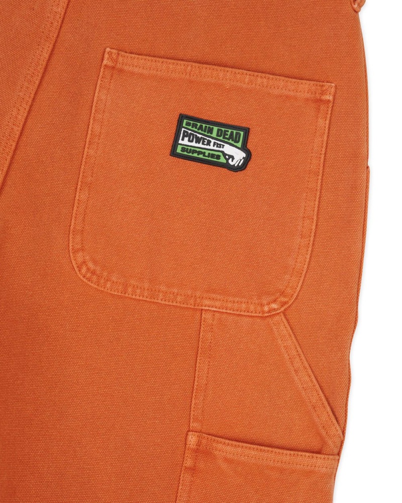 Orange Brain Dead Washed Hard Ware/Soft Wear Carpenter Shorts | AU 1025974-EB