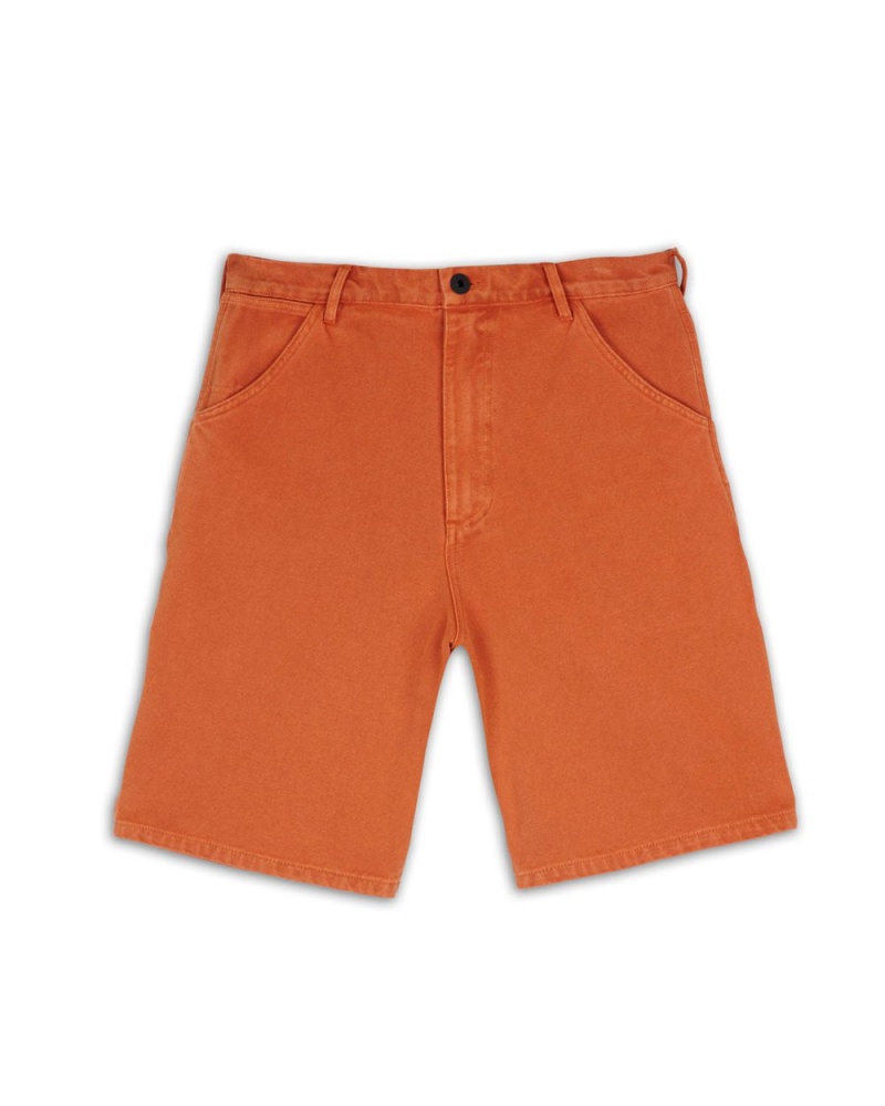 Orange Brain Dead Washed Hard Ware/Soft Wear Carpenter Shorts | AU 1025974-EB