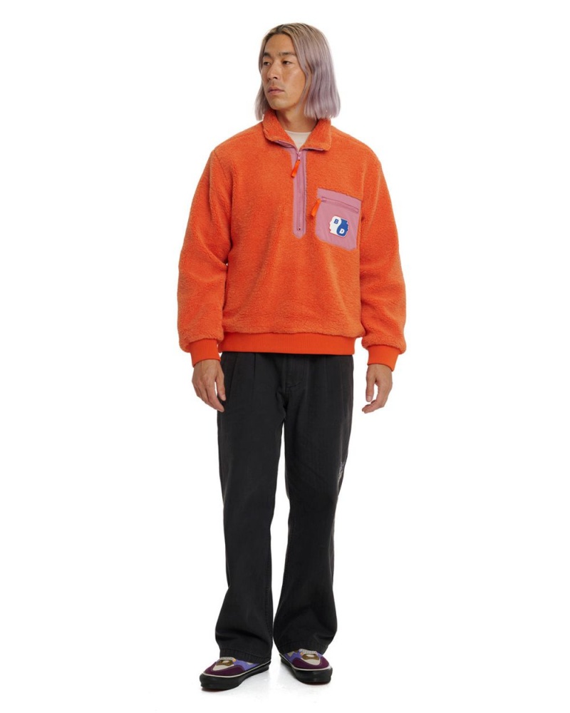 Orange Brain Dead Yin Yang Half Zip Jacket | AU 7128604-CG