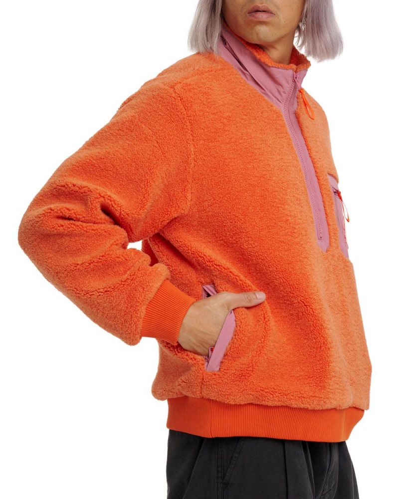 Orange Brain Dead Yin Yang Half Zip Jacket | AU 7128604-CG