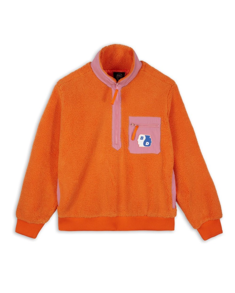 Orange Brain Dead Yin Yang Half Zip Jacket | AU 7128604-CG