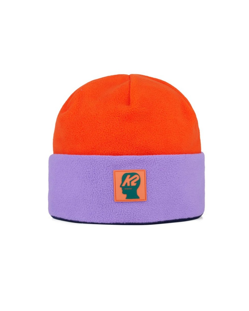 Orange Purple Brain Dead X K2 Standard Polar Fleece Beanie | AU 7953048-XT