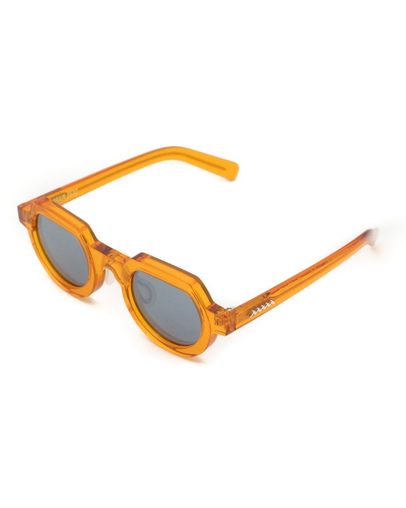 Orange Silver Brain Dead Tani Post Modern Primitive Eye Protection Sunglasses | AU 8054691-RW