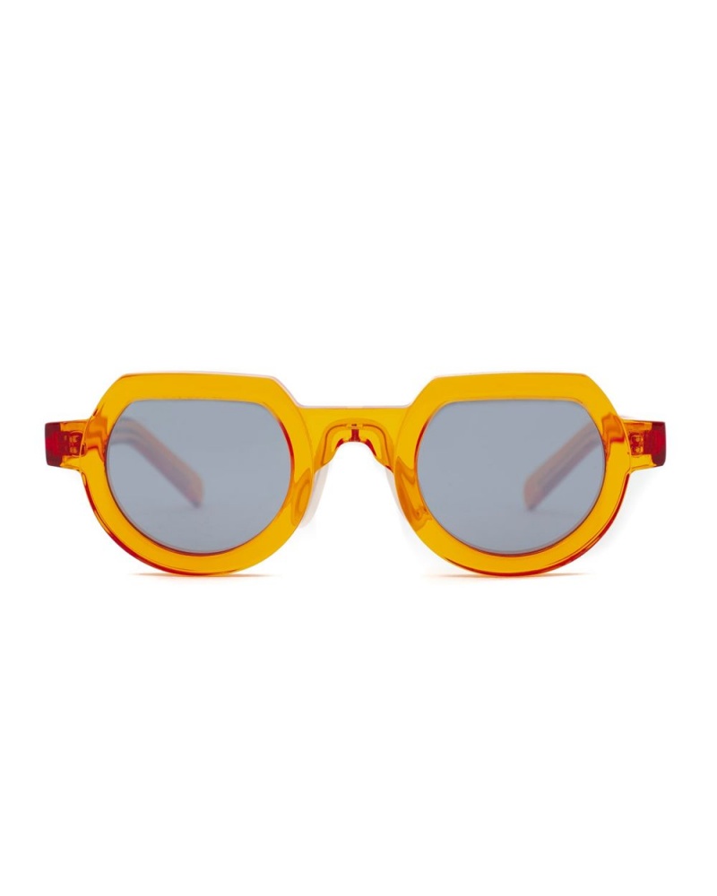 Orange Silver Brain Dead Tani Post Modern Primitive Eye Protection Sunglasses | AU 8054691-RW