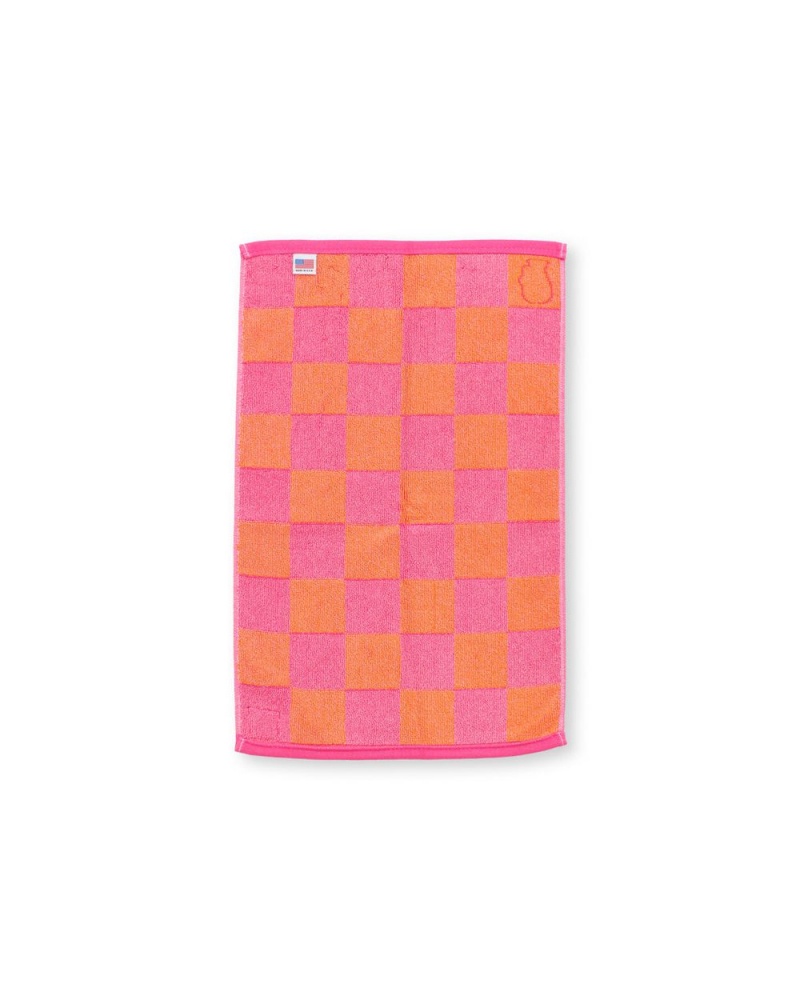 Pink Brain Dead Checkered Hand Towel | AU 0613524-DX