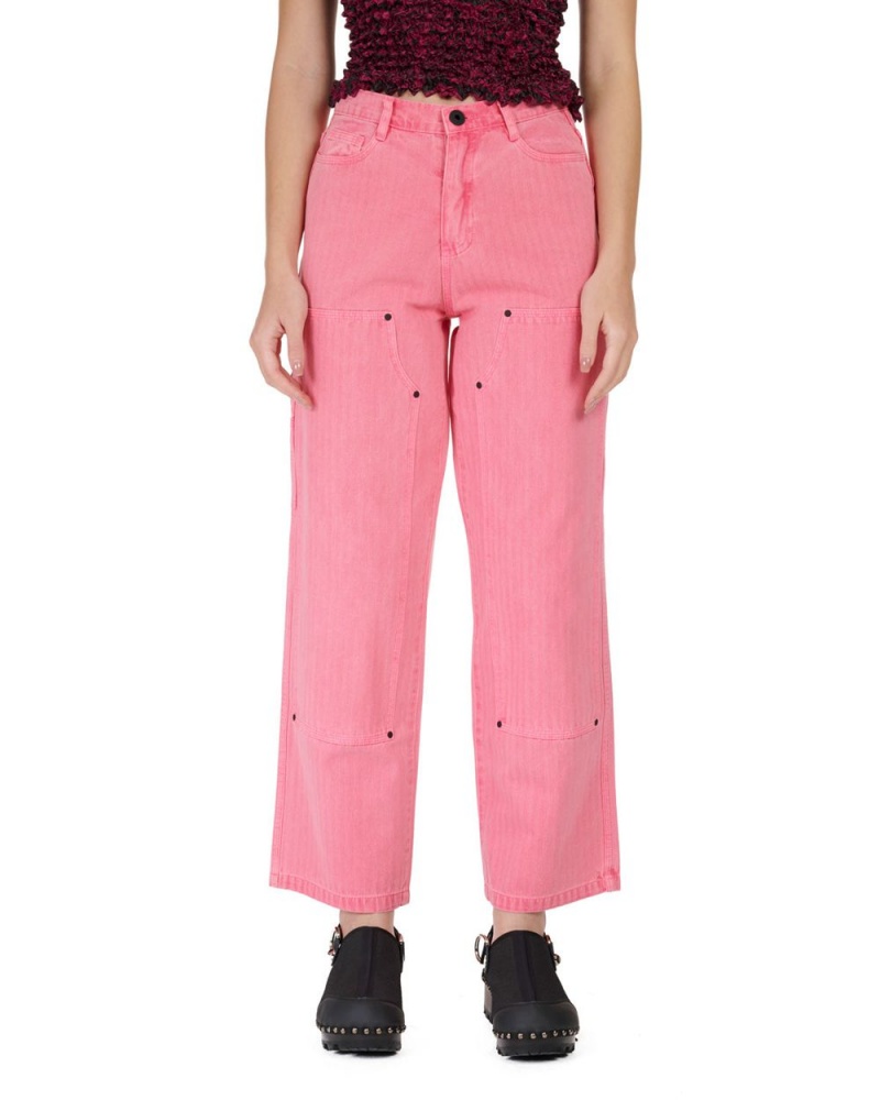 Pink Brain Dead Herringbone Utility Pant | AU 7519026-DB