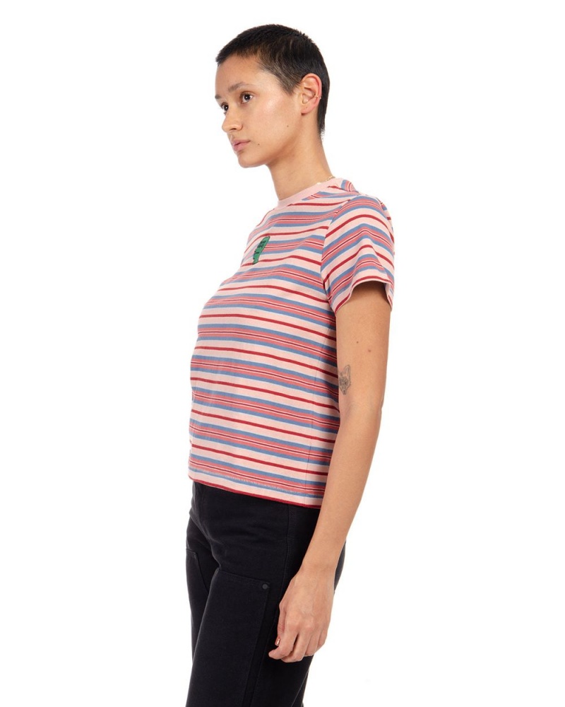 Pink Brain Dead Striped Baby T-Shirt | AU 6754082-YP