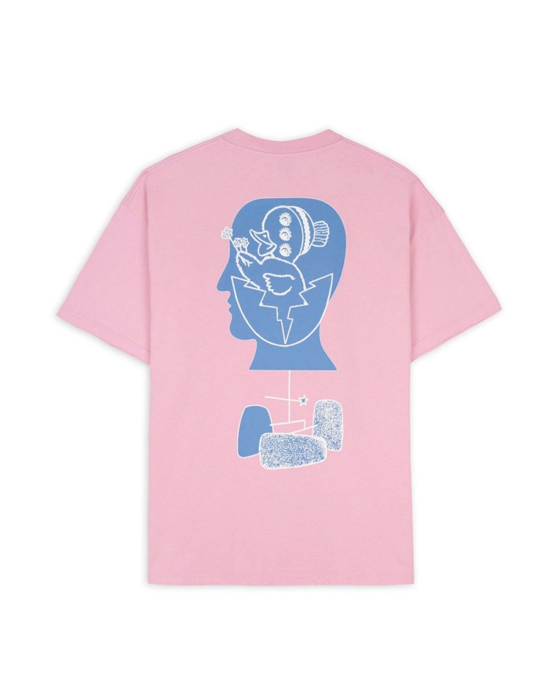 Pink Brain Dead Understandable Enemies T-Shirt | AU 3650728-QA