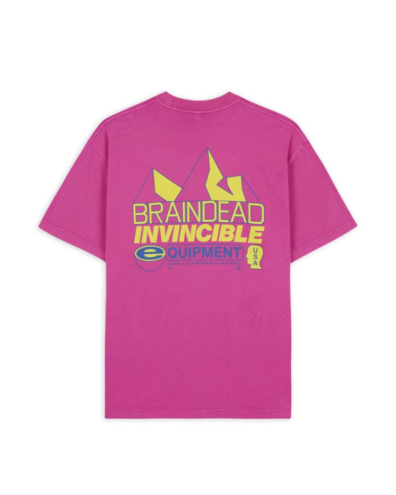 Pink Brain Dead X Invincible Equipment T-Shirt | AU 7013659-VQ