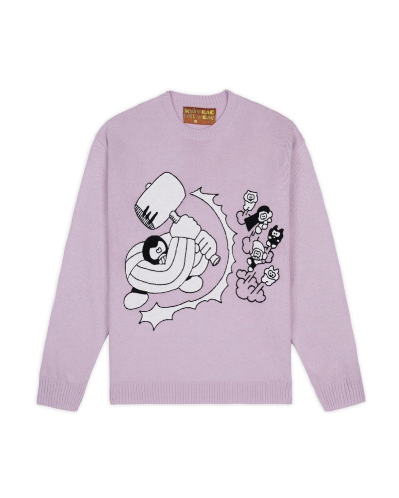 Purple Brain Dead Hammer Sweater | AU 1204687-XB