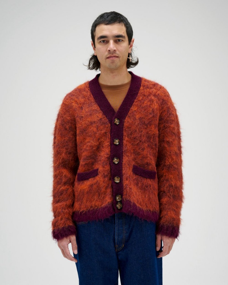 Purple Brain Dead Marled Alpaca Cardigan | AU 5893641-FV