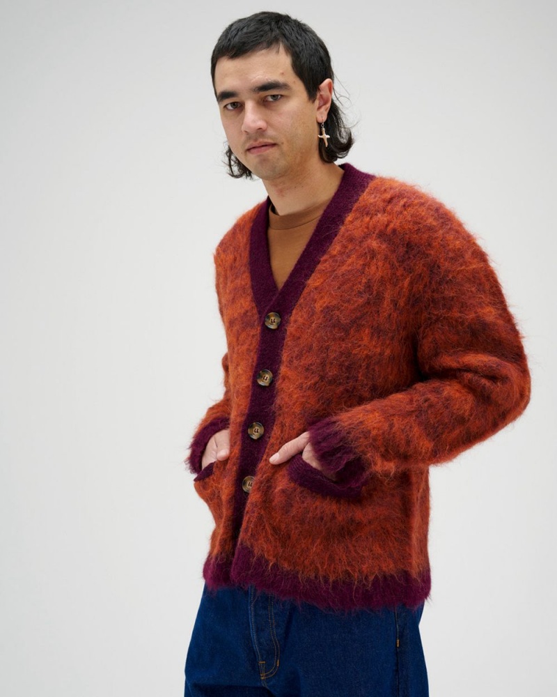 Purple Brain Dead Marled Alpaca Cardigan | AU 5893641-FV